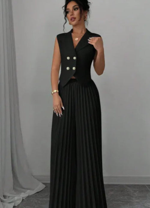 Victoria Pleated Suit Set