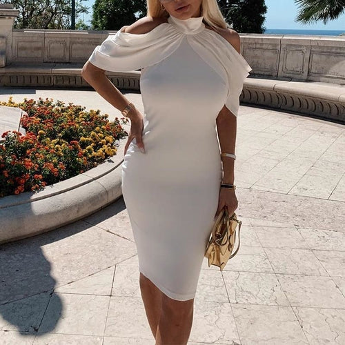 Amara White Evening Dress