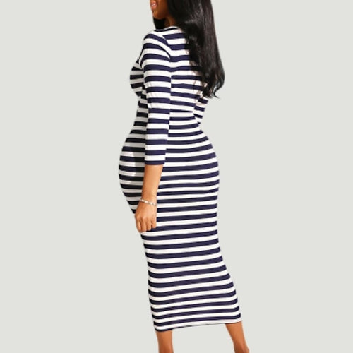 Sophia Striped Midi Dress
