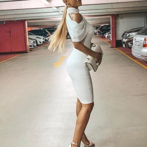 Amara White Evening Dress
