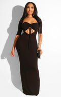Aurora White Cut-Out Maxi Dress