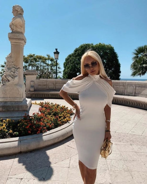Amara White Evening Dress