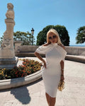 Amara White Evening Dress