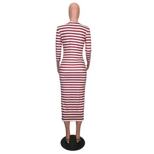 Sophia Striped Midi Dress