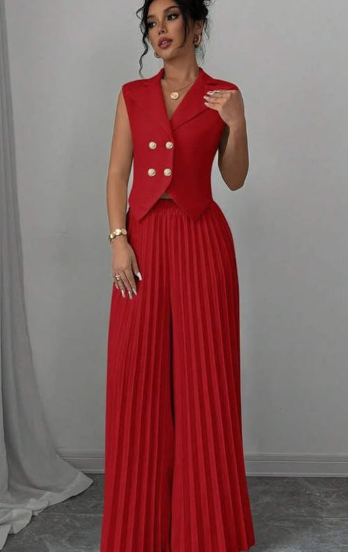 Victoria Pleated Suit Set