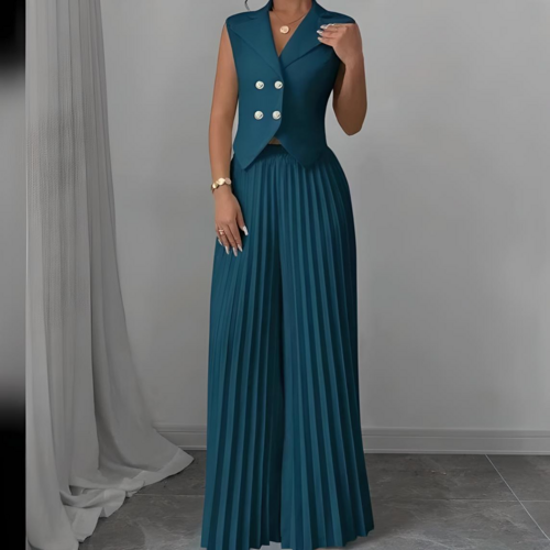 Victoria Pleated Suit Set