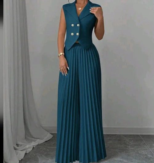 Victoria Pleated Suit Set